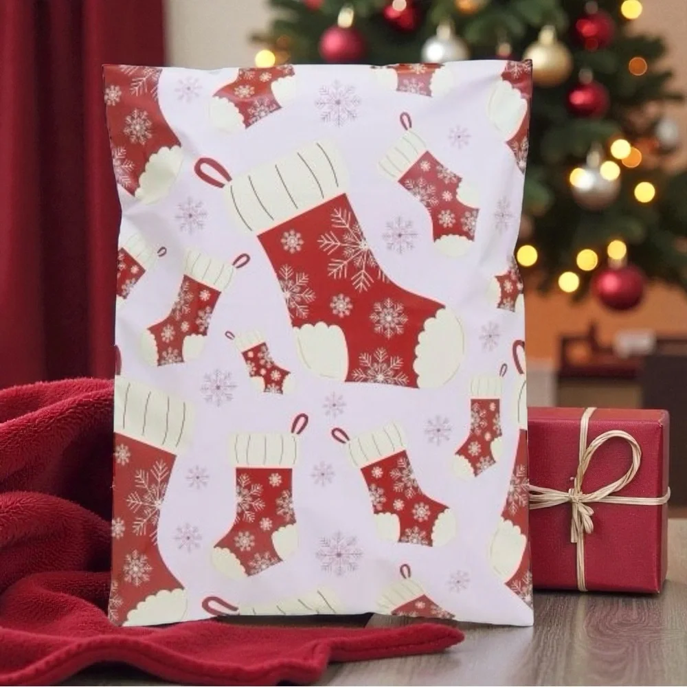 Christmas Stocking’s Poly Mailers 10x13 Pack of 25